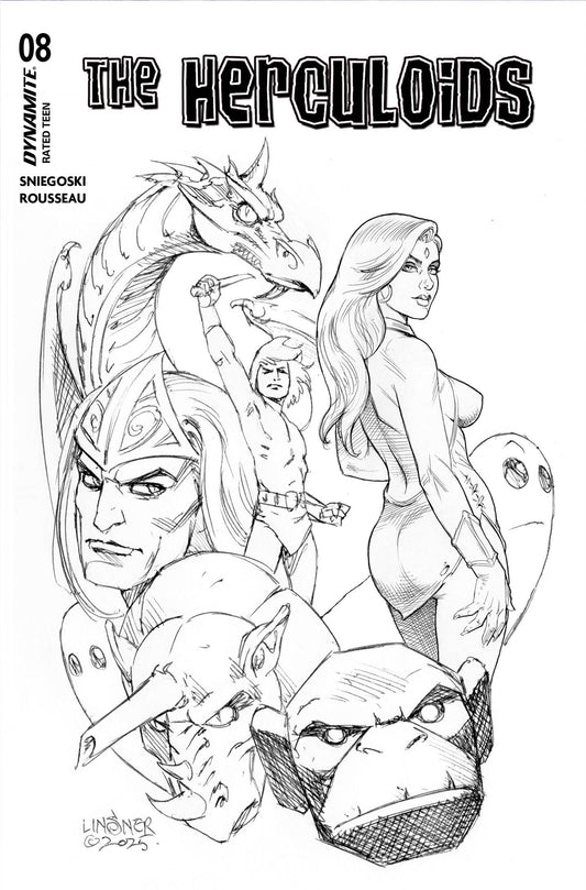 THE HERCULOIDS #8 CVR E 10 COPY INCV LINSNER LINE ART (C: 1-