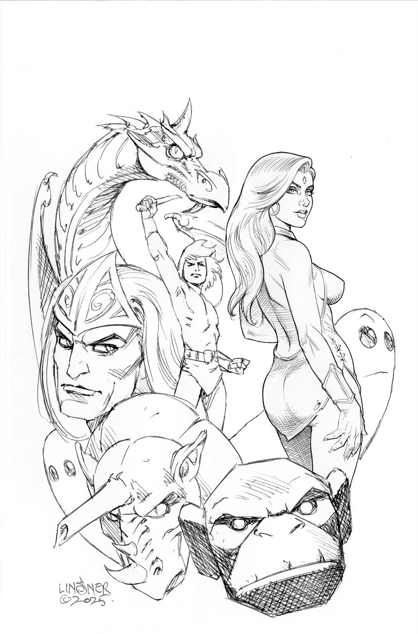 THE HERCULOIDS #8 CVR G 15 COPY INCV LINSNER LINE ART VIR (C