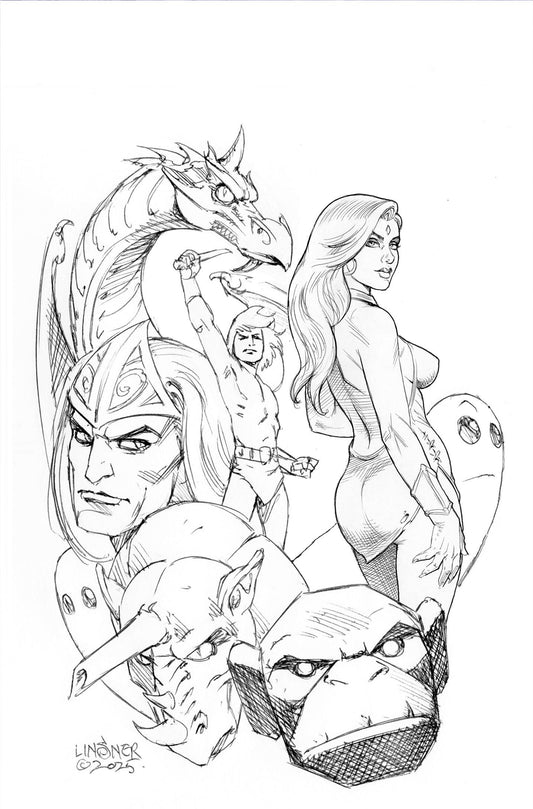 THE HERCULOIDS #8 CVR G 15 COPY INCV LINSNER LINE ART VIR (C