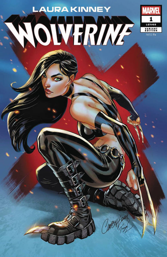 DF LAURA KINNEY WOLVERINE #1 CAMPBELL SCHULTZ SILVER SGN (C: