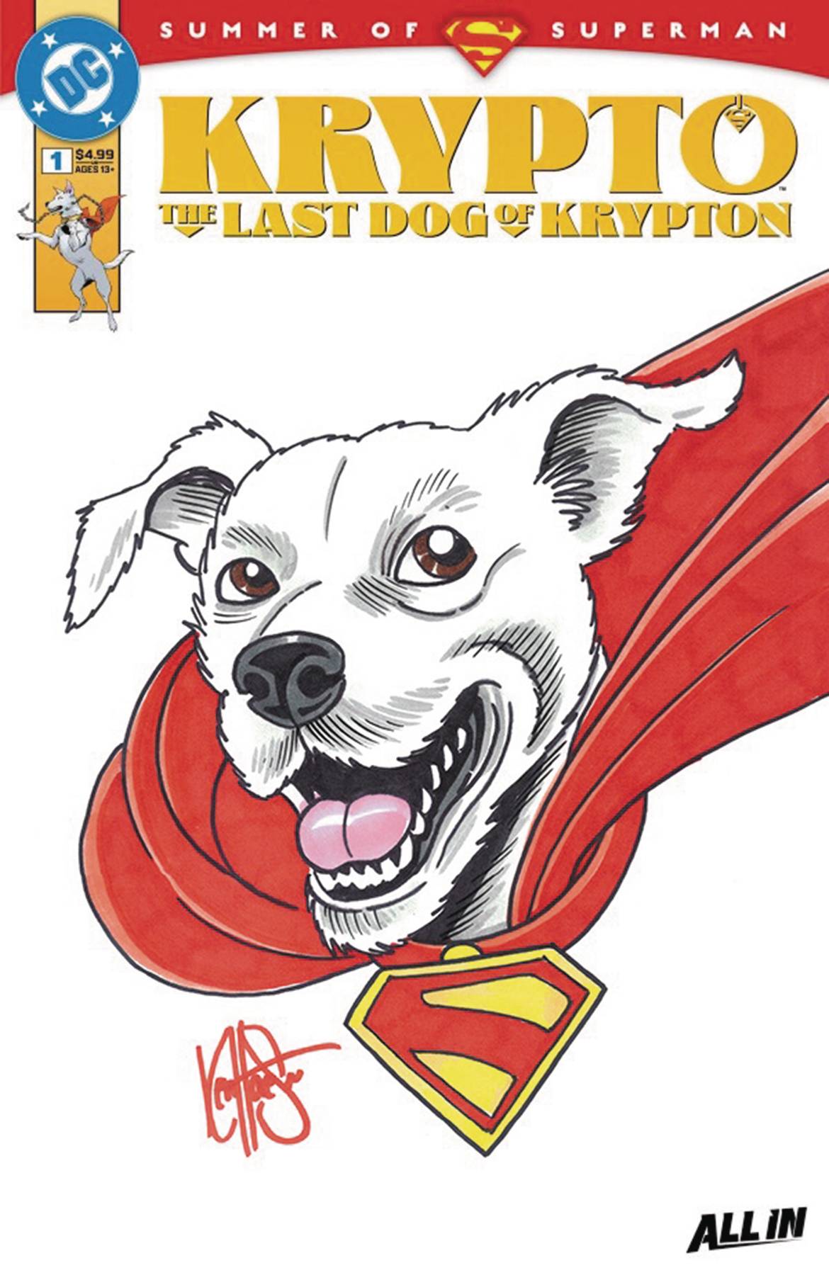 DF KRYPTO LAST DOG OF KRYPTON #1 HAESER SKETCH (C: 0-1-2)