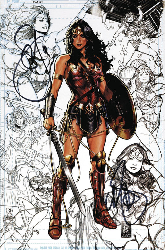 DF JUSTICE LEAGUE #1 CSA EXC VIRGIN SNYDER & BROOKS SGN (C: