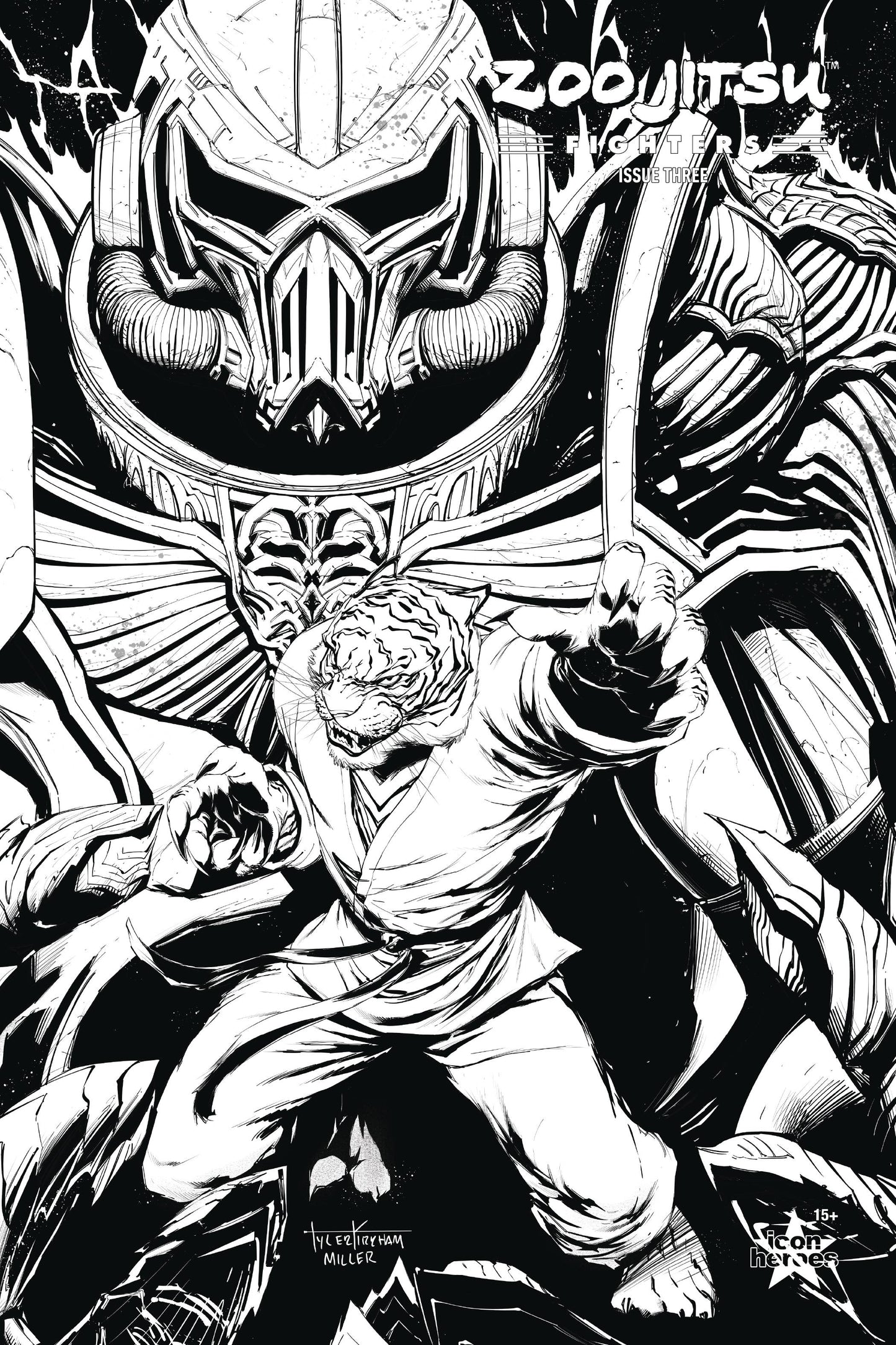 ZOO JITSU FIGHTERS #3 (OF 4) CVR G KIRKHAM B&W (C: 0-1-2)