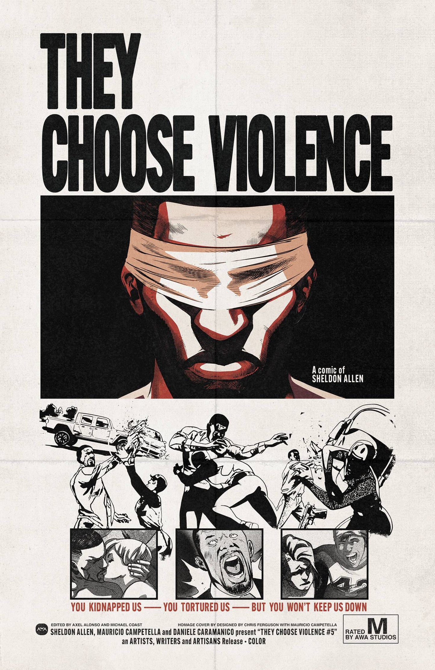 THEY CHOOSE VIOLENCE #5 (OF 5) CVR B FERGUSON HOMAGE (MR)