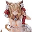 Kaerunoko Illustration Neko Complete 10-Inch Statue