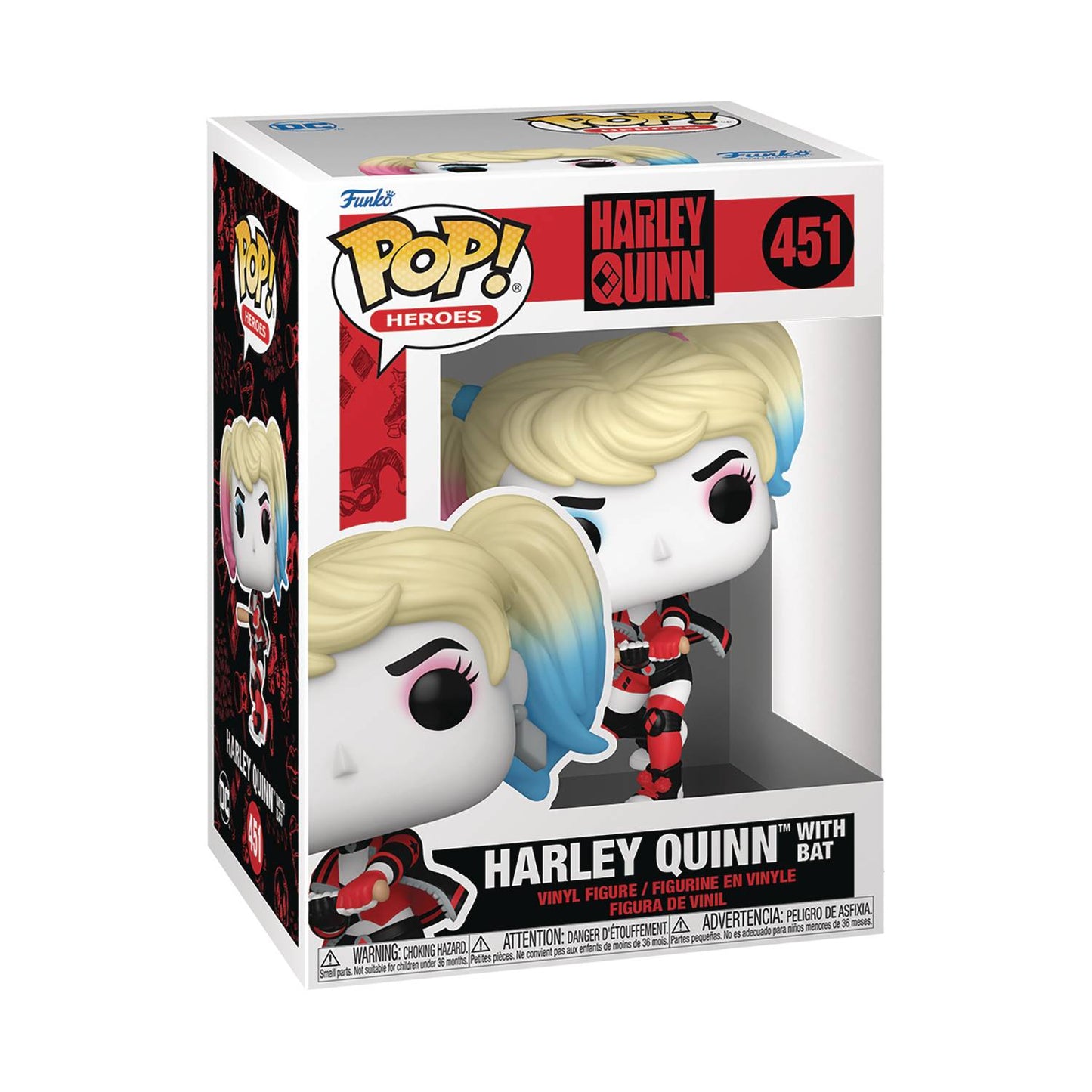 POP HEROES DC HARLEY QUINN W/ BAT VIN FIG (C: 1-1-2)