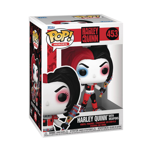 POP HEROES DC HARLEY QUINN W/ WEAPONS VIN FIG (C: 1-1-2)