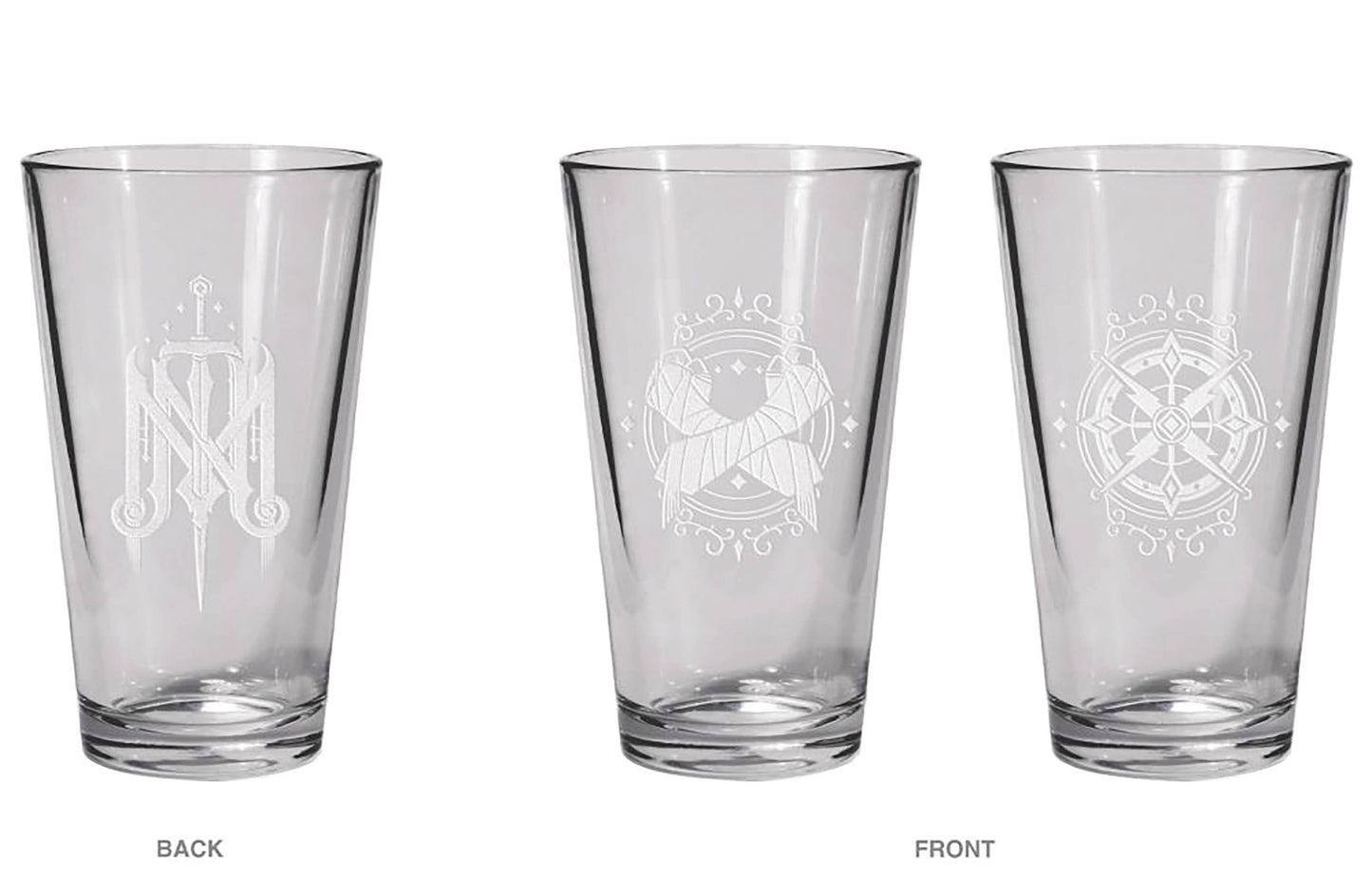 CRITICAL ROLE MIGHTY NEIN PINT GLASS SET BEAU & YASHA (C: 0-